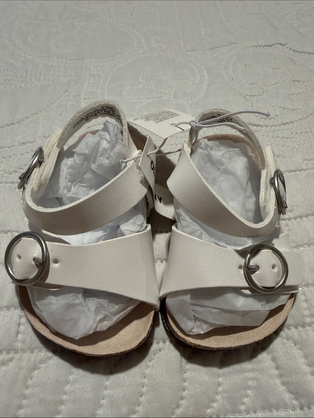 Old Navy White Buckle Strap Sandals for baby
